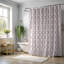 Rideau de douche 1 pièce rose et vert-1375516072