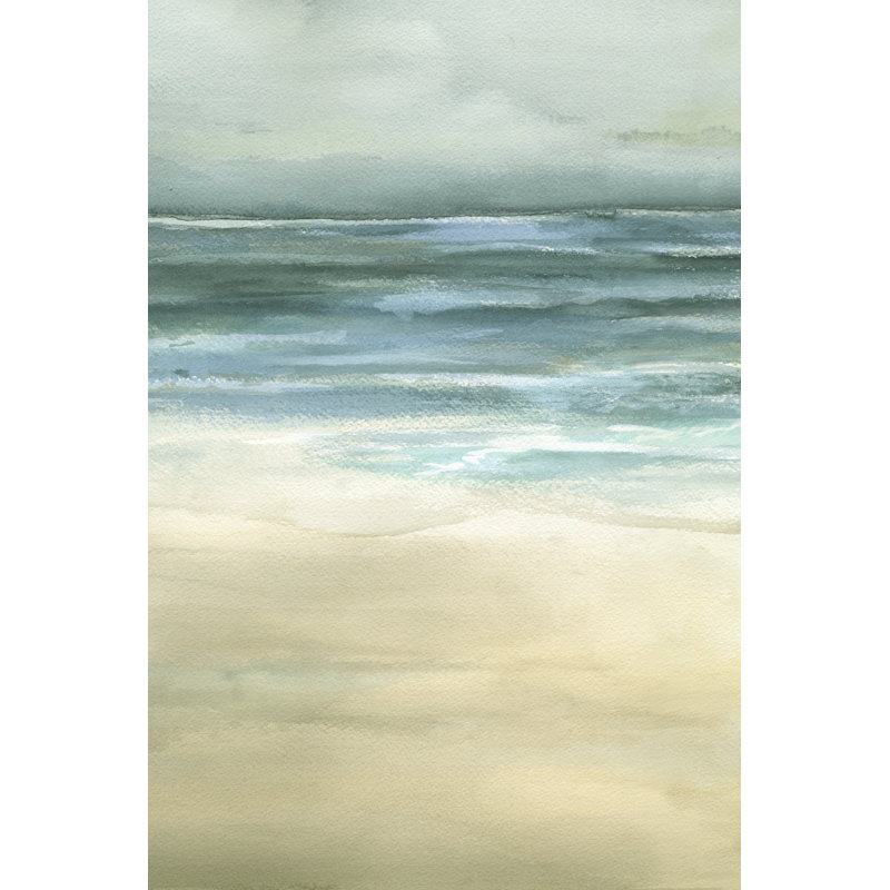 Tranquil Sea II by Jennifer Goldberger - Painting on Canvas, 46cm H x 30cm W, Wrapped Canvas