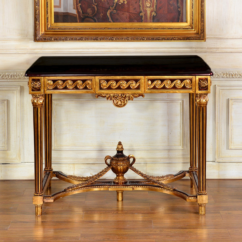 Aurora 48.75'' W Console Table, Black, 	32" H x 48.75" W x 18.88" D