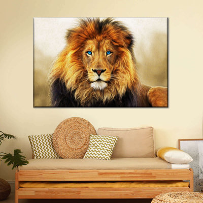Blue Eyed Lion Canvas Print