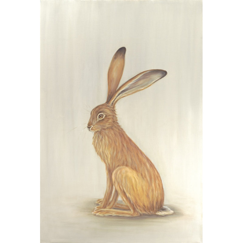 Resting Hare Print by Bigsby, Bella, Oak Single Picture Framed