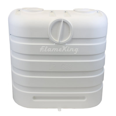 Flame King Dual 30LB Propane LP Tank Light Plastic Heavy Duty Cover for RV, Travel Trailer, Camper
