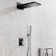 Cascade Bliss Modern Luxury 3-Function Shower Faucet Set, Complete Shower System with 22" x 9" Waterfall & Rainfall Shower Head, Handheld Shower and Pressure Balancing Valve
