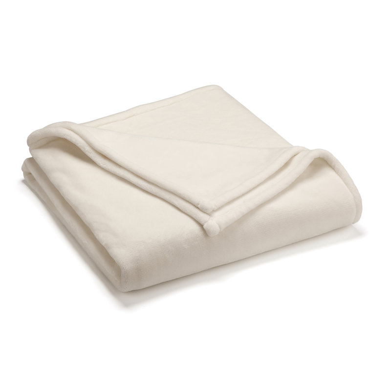 Vellux Sheared Mink Blanket, Ivory, Full/Queen