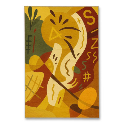 Tapis tissé orange Mosso