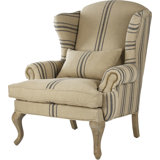 Zacharie Linen Tufted Wingback Chair