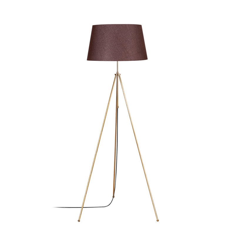 64.96'' Tripod Floor Lamp, White, Red