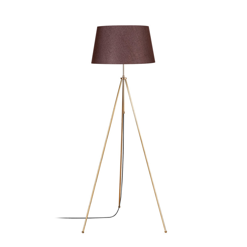 Kenia 165 H cm Tripod Floor Lamp, Brown, Brown