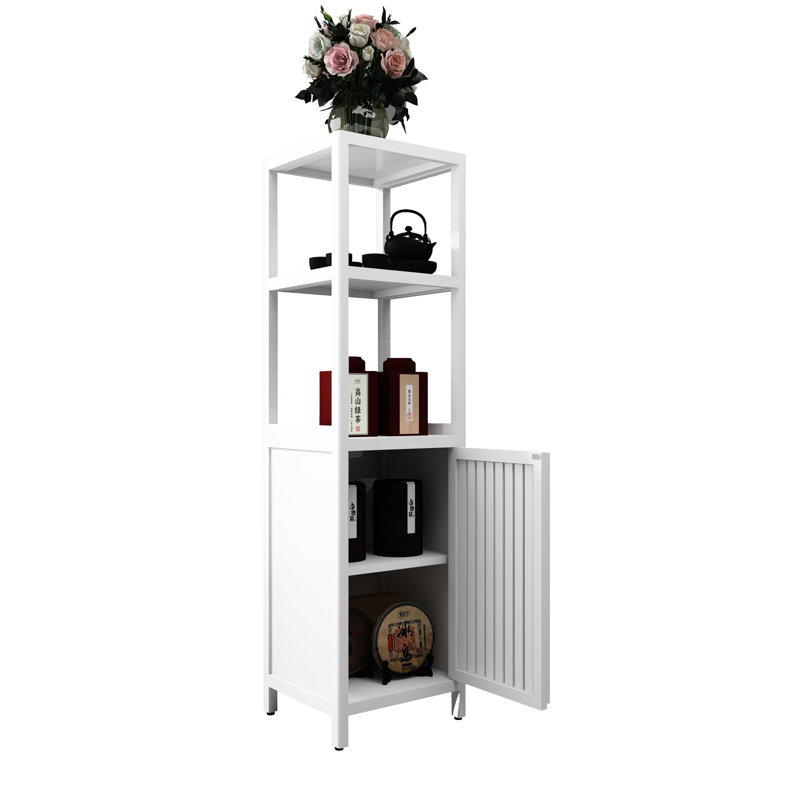 Unité de rangement blanche pour garder la salle de bain et le salon organisés - Armoire à grande capacité pour maximiser