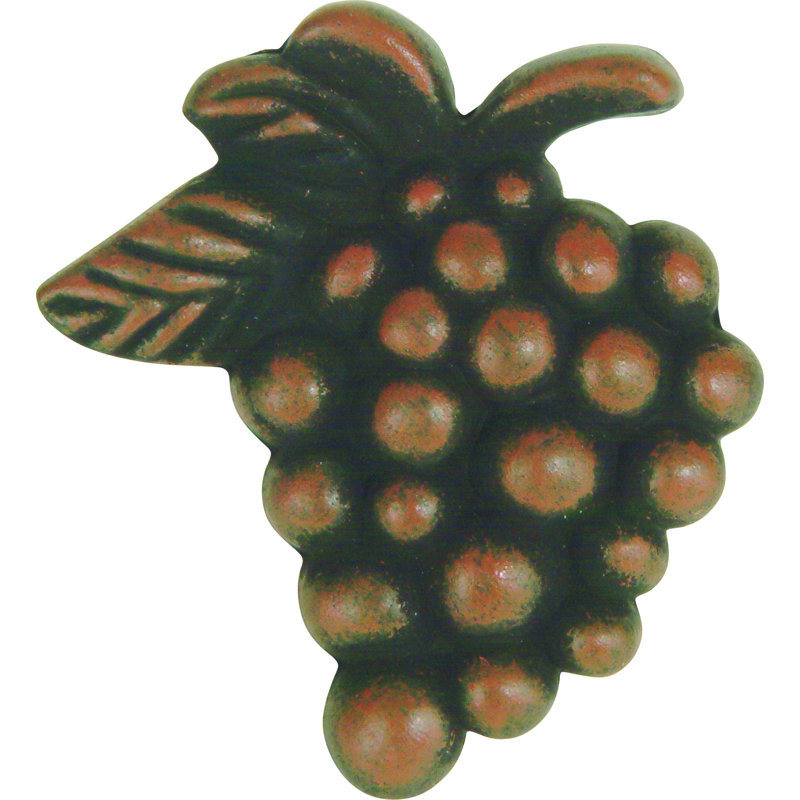 Vineyard Grapes 2" Length Novelty Knob, Rust