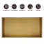 Niche de mur rectangulaire encastrée en acier inoxydable de 24 po x 12 po H 24 po x 12 po -98285519