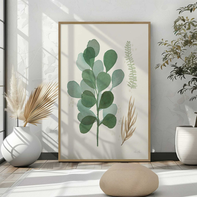 Earthy Greens in Bloom II, reproduction dans un cadre, Cadre de coin ouvert en zinc patiné, H 15,25 po x l 12,25 po