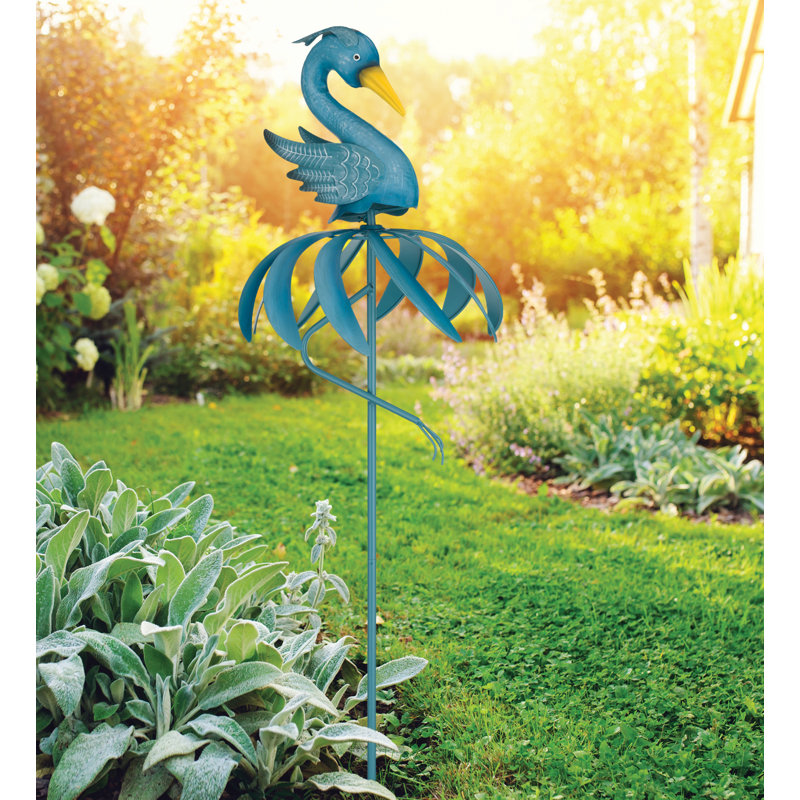 Bird Spinner Stake - Heron