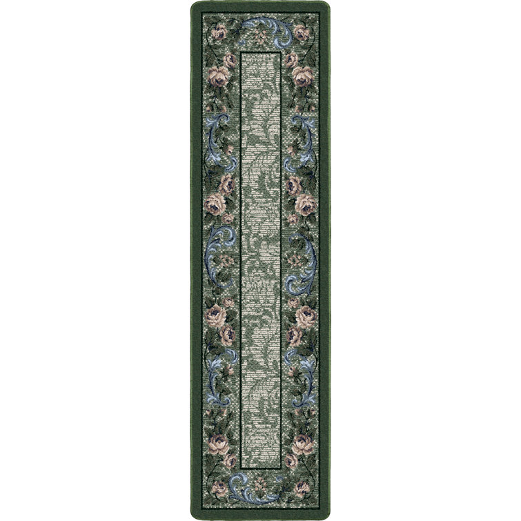 Alminus Innovations Rose Damask Peridot Area Rug
