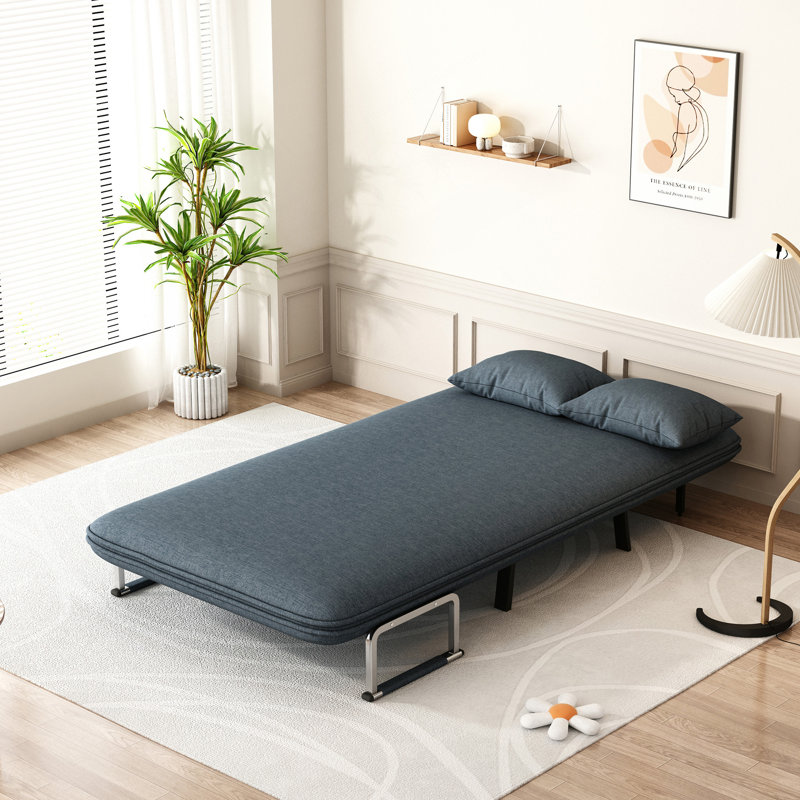 Chaise convertible de 39 pouces avec revêtement en velours doux, parfaite pour les sièges compacts et polyvalents