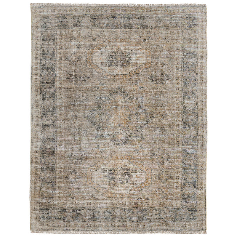 Tapis de sable Alberdine, Rectangle 7 pi 6 po x 9 pi 6 po