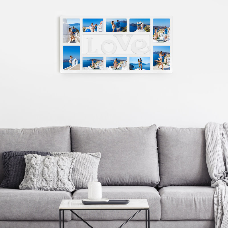 Cadre photo mural à suspendre au mur blanc