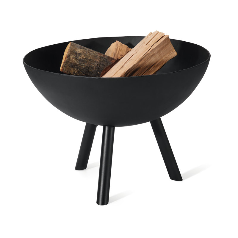 Round Steel Smokeless Fire Pit, 29cm H x 40cm W x 40cm D
