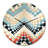 Retro Revival Chevron Pattern - Chevron  Wall Clock-101235867