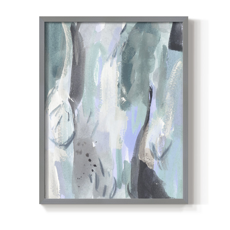 «Ocean Crush I», reproduction encadrée - bois massif, H 30 po x l 24 po, Gris