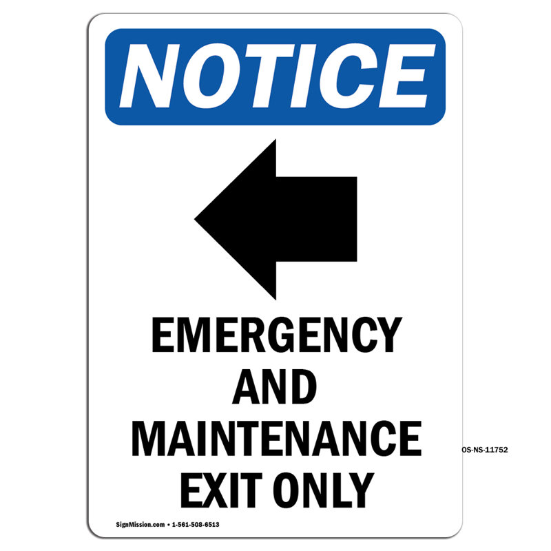 Notice Emergency and Maintenance