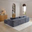 Canapé modulaire de 105 po, canapé modulaire Cloud avec assise profonde, canapé modulaire en L moderne avec repose-pieds, canapé rembourré pour salon, sans assemblage