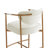 Upholstered Counter Stool with Metal Frame-118574581