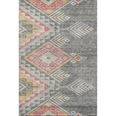Premium Machine Washable Wayne AMF1091 Global Rug