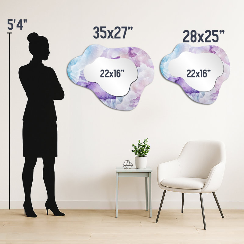 Miroir d'appoint Glam, 25" x 28"