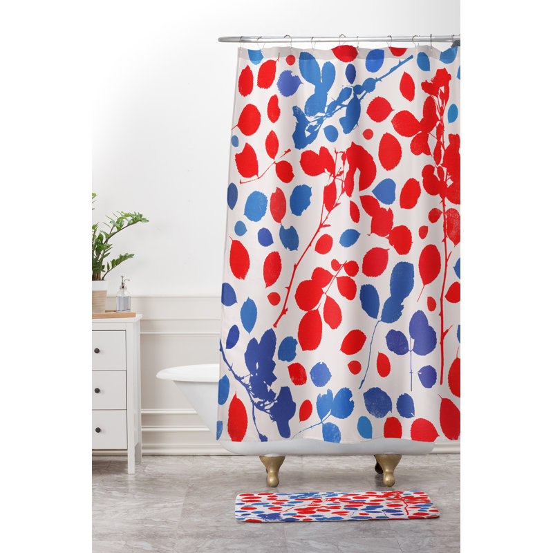 Tapis pour salle de bain, Rouge / Bleu