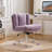 Swivel Adjustable Office Chair With Metal Base, Artificial Rabbit Hair Home Office Chair, Plush Vanity Chair-408035534