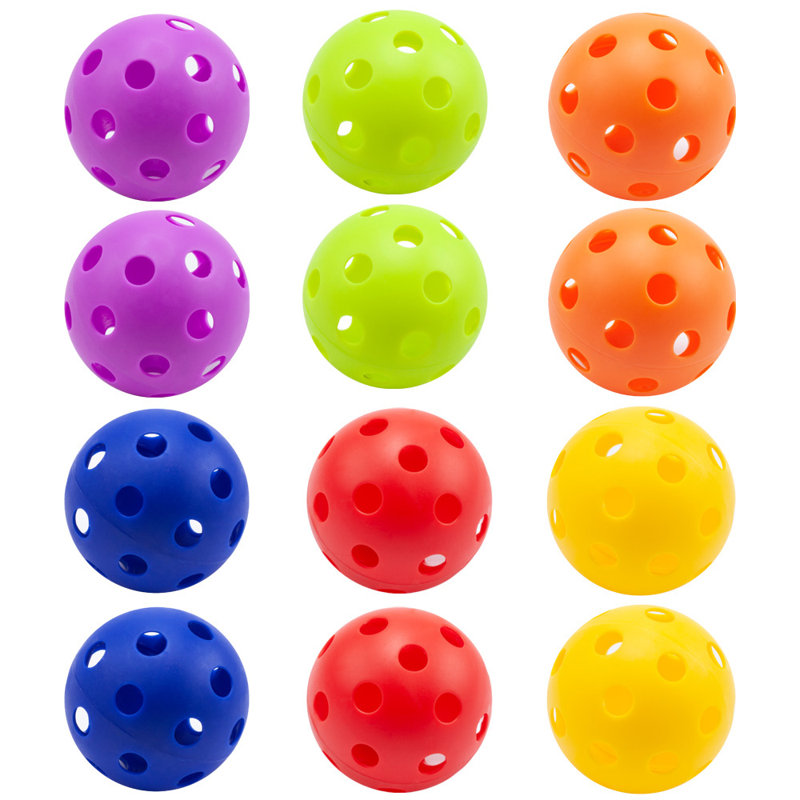 Paquet de 12 balles de baseball d'entraînement en plastique GSE pour lancer, frapper, lancer et attraper GSE, Multicolore