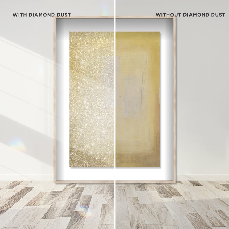 Golden Haze Framed Graphic Art, 46.5" H x 31.5" W, Natural Oak Shadowbox