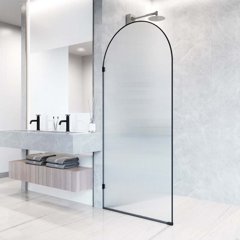 Écran de douche fixe l 34 "x H 78" avec verre 3/8 "Arden