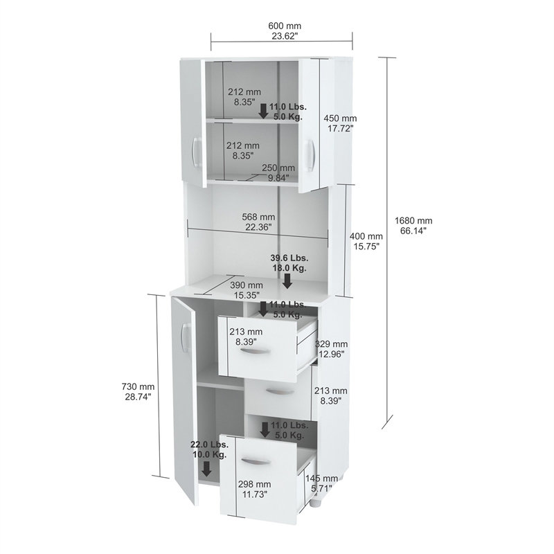 Garde-manger de 66 po Cannady
