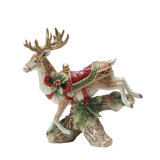 Fitz and Floyd Holiday Home Landing Deer Candleholder