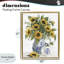 Cadre flottant Imperial Autumn Sunflowers, design par Cindy Jacobs-619152654-619152649