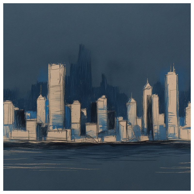 Rideaux de douche Urban Skyline, 70 po L x 93 po H