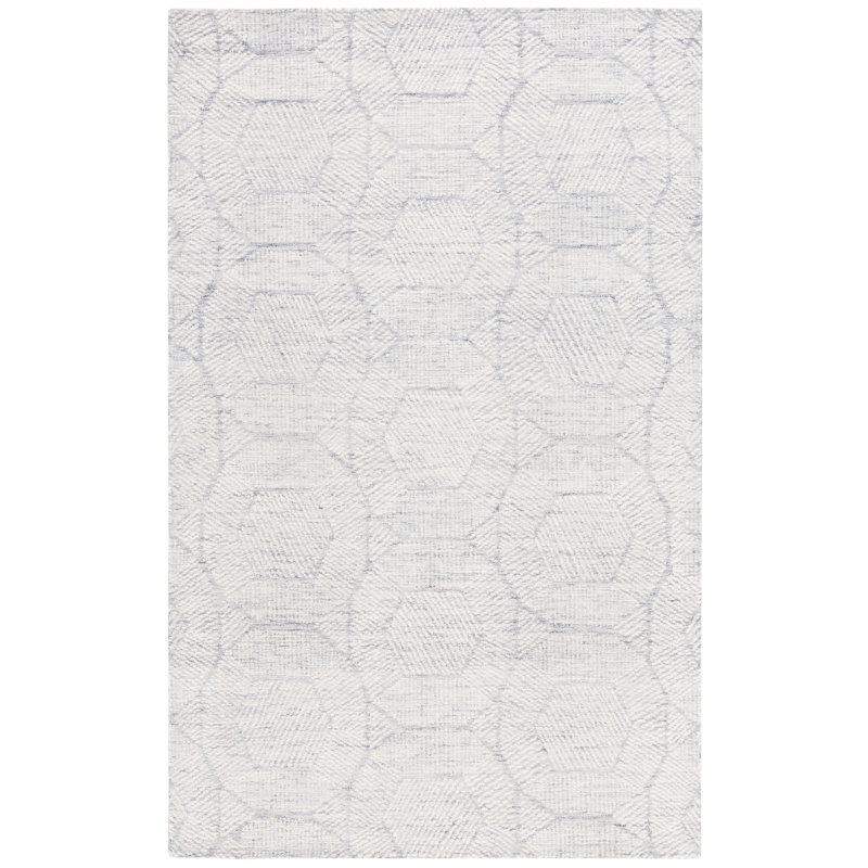 Metro Hand Tufted Wool Pile Geometric Rug, Rectangle 3' x 5'