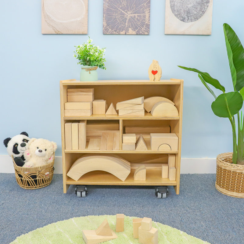 4 Compartment Manufactured Wood Shelving Unit