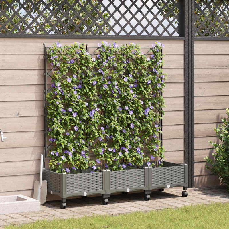 Planter Box, 131.5cm H x 120cm W x 40cm D, Light Grey