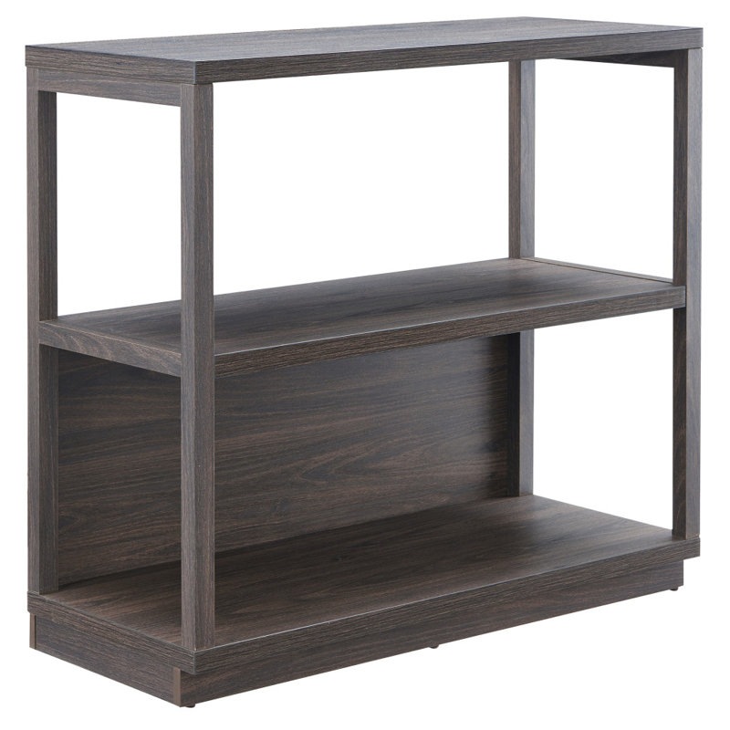 33" Three Tier Standard Bookcase, Brown