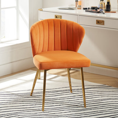 Fauteuil d'appoint moderne en velours avec dossier capitonné H 29 po Leona