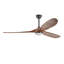 Ventilateur de plafond de 178 cm (70 po) avec éclairage DEL tricolore à intensité variable, 3 pales en ABS, moteur CC réversible à 6 vitesses, télécommande et commande murale