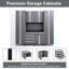 Premium Garage Cabinets 8' Storage Sets Solution with Adjustable Legs, Soft-Close Drawer & Door, Integrated Handles, Heavy Duty Plywood Box Construction, Tool and Equipment Organizer