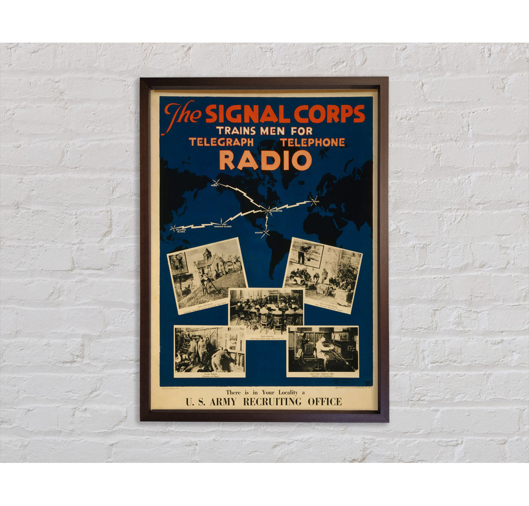 Join The Signal Corps - Einzelne Bilderrahmen Kunstdrucke auf Leinwand