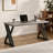 Heavy-Duty Computer Desk, 55" Simple Study Desk Writing Table