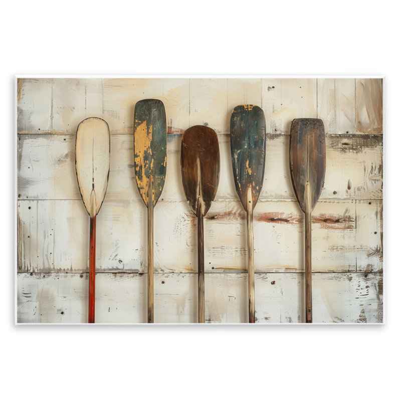 "Rustic Oar", impression sur plaque murale par Arlington Prints, H 13 po x l 19 po