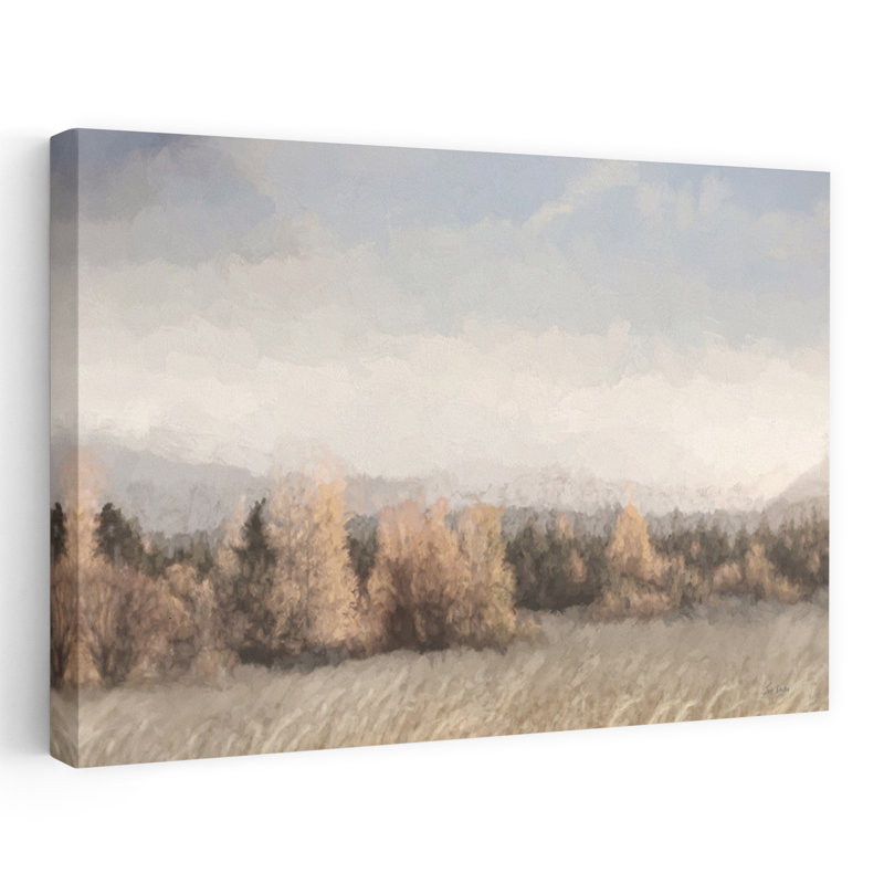 Doux lever de soleil abstrait contemporain, H 24 po x l 36 po