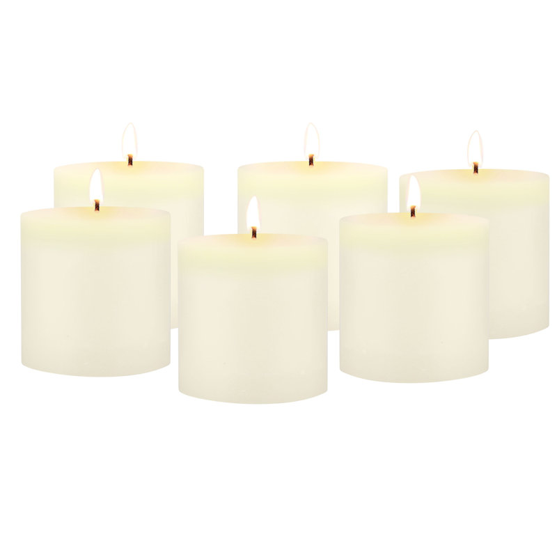 Ensemble de bougies longues 6 pièces, H 3 po x l 3 po x P 3 po